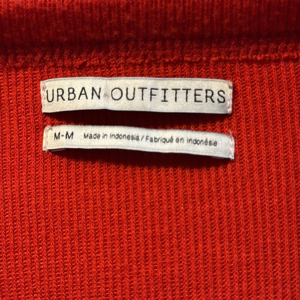 Urban Outfitters Orange Cropped Long Sleeve Cardigan - Picture 4 of 5